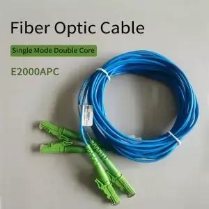 광섬유 케이블 E2000/APC 단일 모드 이중 코어 FTTH 실내 익스텐션 변환 패치 코드 3M