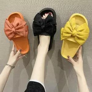 EVA 이 가벼운 컬러 왕리본 여성 슬리퍼 쪼리 샌들