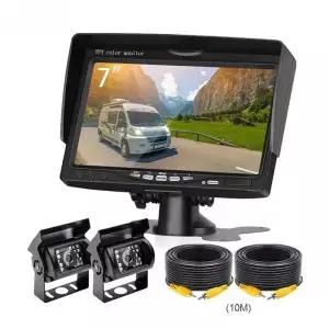 12V-24V 7인치 LCD 후방 모니터 및 RCA AV 케이블이 포함된 트럭 버스 RV 캠핑카 굴삭기 픽업트럭 자동차용