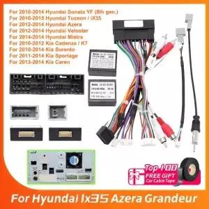 현대 ix35 아제라 그랜저 H350 i20 i40 투싼 싼타페 소나타용 차량 라디오 케이블 전원 와이어 하네스
