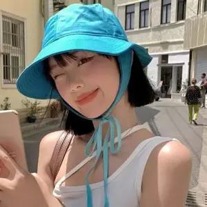 (앙상블) 선스크린 턱끈 벙거지 여성 아무 여름 서핑