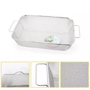 양수 스텐 사각채반(약42.5x30.5xH11cm) 손잡이 채반 채망