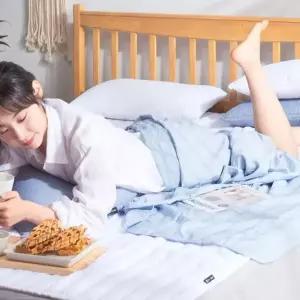 인견필 홑이불 미우 블루(D/Q)냉장고이불 리넨 모시