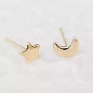 14K 이 GOLD 골드 별 달 일자침 데일리 기 선물 생일