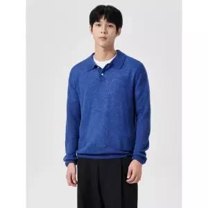 에잇세컨즈 울블렌드 하이게이지 칼라 니트 블루 214951BY1P 4397233