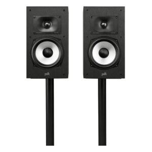 Polk Monitor XT20 책장 또는 서라운드 사운드 스피커 - 고해상도 오디오 인증, Dolby Atmos & DTS:X 호환, 1인치 테릴렌 트위터 및 6.5인치 다이내믹 밸런스 우퍼(페어, 미드나잇 블랙)