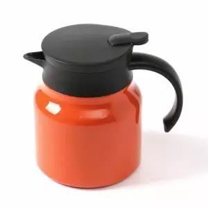 보온주전자 오렌지 보냉주전자 차거름망주전자 꽃차주전자 750ml 이중진공