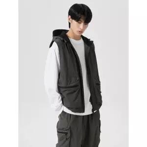 에잇세컨즈 나일론 후드 베스트 카키 264839EY4H 4H 4377277