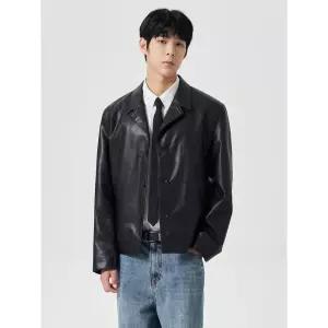 에잇세컨즈 페이크 레더 재킷 블랙 214911BY45 45 4393380