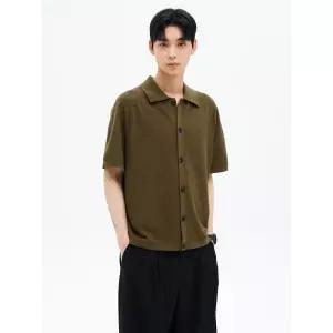 에잇세컨즈 칼라 반소매 카디건 올리브 45555ACQ1J 5153103