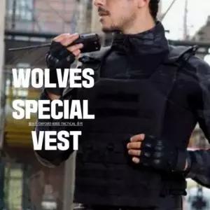 서바이벌조끼 WOLVES 경호 사설업체 필수 보호 텍티컬조끼 블랙