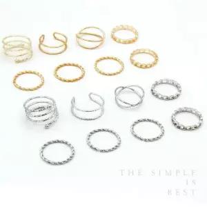 악세서리 반지 빅사이즈가능 써지컬 여성 서피스링 8pcs 세트