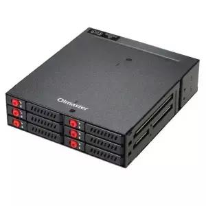 4/6베이 2.5인치 SATA SSD HDD 핫스왑 모바일 랙/인클로저 5.25 드라이브 베이용 하드 데이터 저장 장치