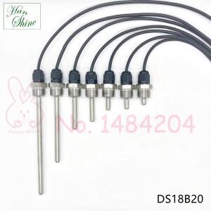 DS18B20 디지털 온도 센서 프로브 나사 스레드 BSP 1/2 