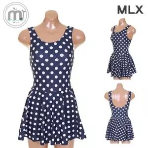 (MLX) 여자 비치웨어 도트무늬 원피스 수영복-DM_358