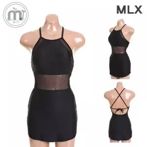 (MLX) 여자 비치웨어 블랙매쉬원피스수영복 원피스수영복-DM_291