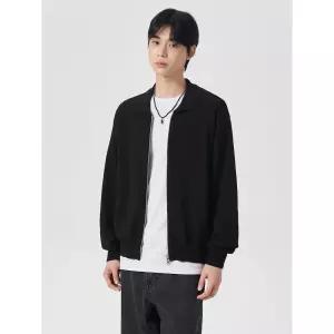 에잇세컨즈 쿨터치조직 카라 집업 카디건 블랙 42485ALY15 4323796