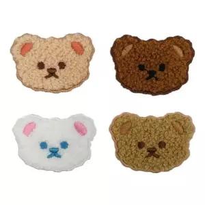귀여운 곰 캐릭터 자수 패치 옷 수선용 와펜 자수패치 의류패치 열부착패치