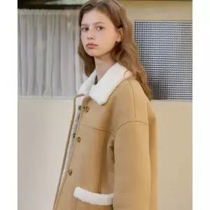 올리브 데 OLIVE DES 뽀글이 배색 하프무스탕 OM5WMB090 1118294