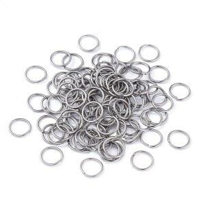 키스티티 2000pcs 10mm 스테인리스 스틸 오픈 점프 링 커넥터 1mm 두꺼운 체인메일로 보석 발견