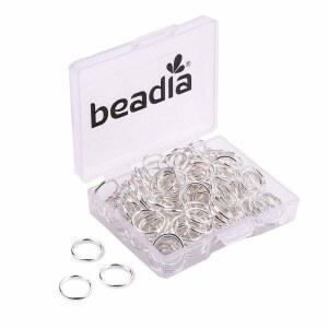 DIY 보석 제작 용품을 위한 BEADIA 오픈 점프 링 슬리버 0.9x10mm 200개