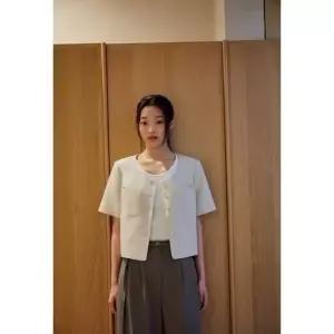[갤러리아] [LAP]라운드넥 크랍 반팔 자켓 (AS2WJ561)