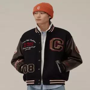 커버낫 24FW 컬리지 C 울 바시티 블랙 4483821
