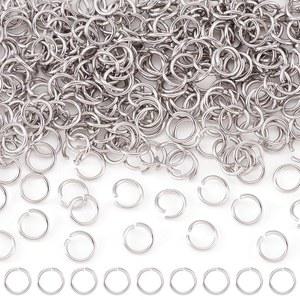 크래프트데이 1000Pcs 스테인리스 스틸 오픈 점프 링 8mm 원형 1mm 두께의 보석 제작용 커넥터