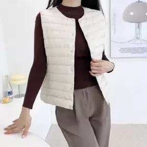 셀럽하우스 여자 2컬러 캐주얼 오리털 덕다운 경량조끼 패딩조끼