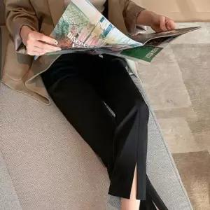 셀럽하우스 G125745_ 뒷밴딩 밑단트임 스판 정장 슬렉스