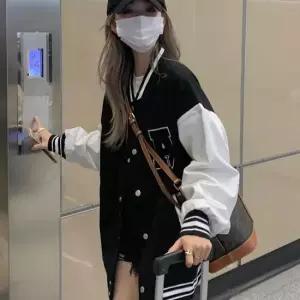셀럽하우스 학생 패션 기모 안감 오버핏 캐주얼 여자 야구 점퍼
