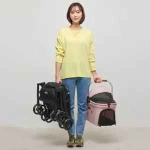 2마리 탑승 본체분리가능 외출용 애견 유모차 Y26279 50564854)