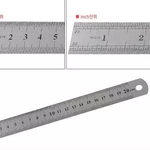 sDD 설계 제도용 양면 철자 스틸자 20cm 1P