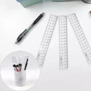 sDD 사무용 학생 제도 학교 격자 플라스틱자 18cm 1P