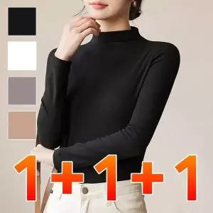 반목 폴라 티셔츠 여자 터틀넥 이너 긴팔 목티 3P 여성겨울상의