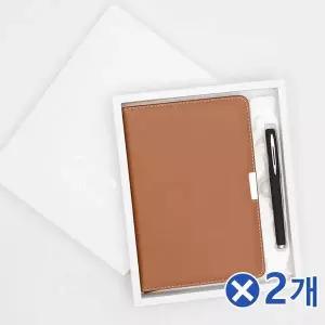 TBZ 선물용 다이어리 볼펜세트-스티치 브라운x2개 귀여운다이어리