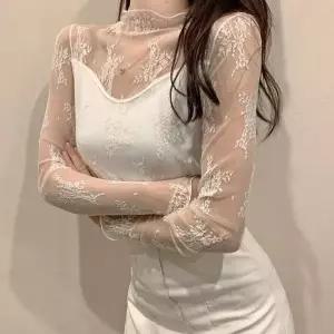 [하프클럽/]망사 시스루 패션 레이어드 블라우스 반목 스타일랍슨유통