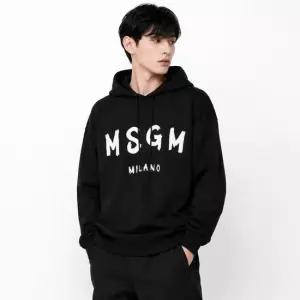 MSGM 브러쉬드 로고 후드 티셔츠 2000MDM515 200000 99)