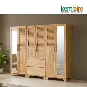 비엘라 하프갤러리 고무나무원목 2400 옷장세트 KFR-605