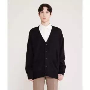 [매장정품] 에드호크 ADHOC 남녀공용 오버핏 베이직 가디건 카디건 BLACK HY9GD80_39 2248237