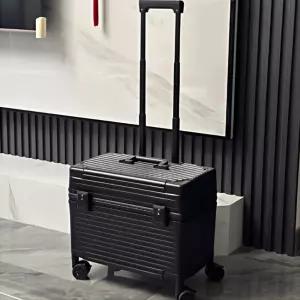 풀메탈 캐리어 기내용 위로열리는 사이즈 기내반입 셀본 승무원 여행가방 하드케이스 롤링백
