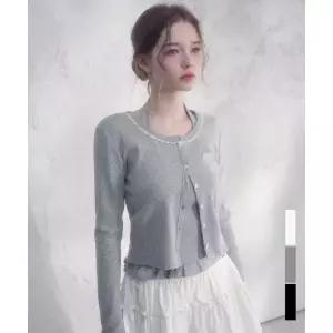 [매장정품] VIVACIOUS 로잘린 도트 프릴 홀터 가디건 세트_3Colors VV61SE04 2248092