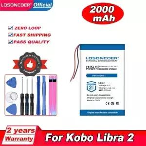 LOSONCOER 전자책 리더 배터리 Kobo Libra 2 용 2000mAh