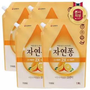 자연퐁 주방세제 오렌지 1.18L x 4개