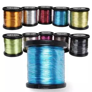 FOB 대용량 칼라 공예철사 60M/240M/160M/120M 1.0mm/1.2mm/1.5mm/2mm 공예 철사 와이어 아트 만들기 DIY 알루미늄