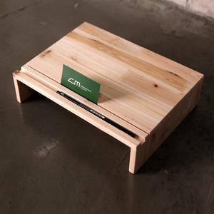 CM Factory 삼나무 원목 모니터받침대 미니1단 서랍선택