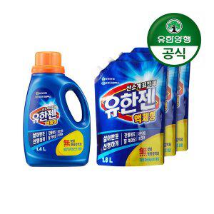[유한젠][유한양행] 유한젠 액체형 산소계표백제 용기 1.4L+리필 1.8L 3개