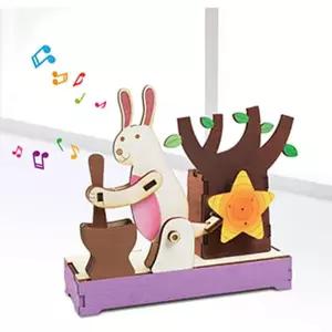DIY 나무 조립 키트 태엽 오르골 절구찧는토끼 YM-946