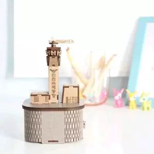 DIY 나무 조립 키트 회전 오르골 인천국제공항 YM-957