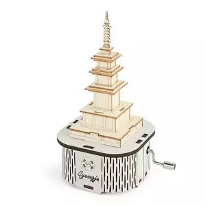 DIY 나무 조립 키트 수동 오르골 석가탑 YM862-37